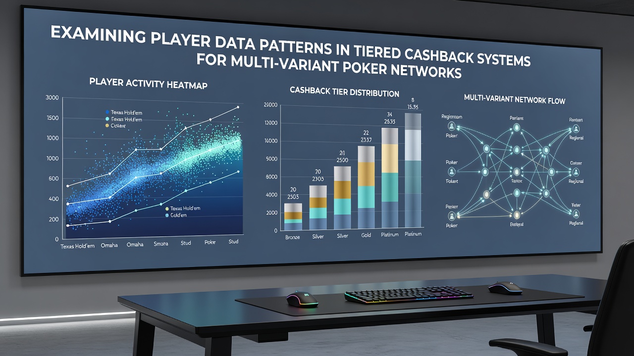Grafiek van speleractiviteit over cashback niveaus in poker netwerken